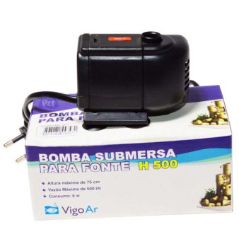 Bomba submersa H500 para fontes até 75 centímetros de altura.