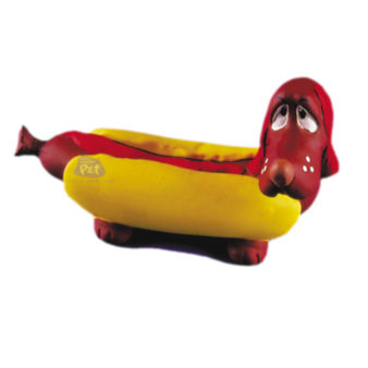 Brinquedo de látex hot dog