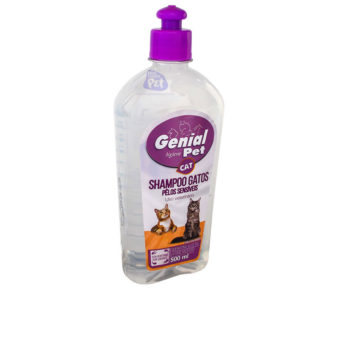 Shampoo gatos pelos sensíveis 500 ml, genial pet