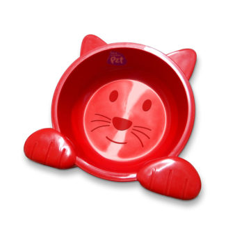 comedouro plástico cat face vermelho comedouro plástico cat face vermelho